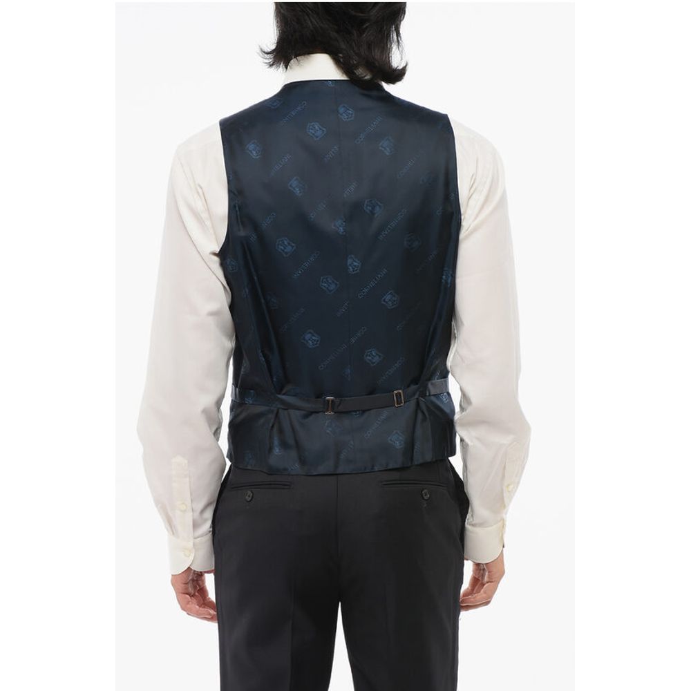 Corneliani CERIMONIA ACADEMY Geometric Motif Vest with Five Buttons