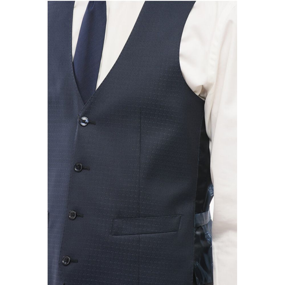 Corneliani CERIMONIA ACADEMY Geometric Motif Vest with Five Buttons