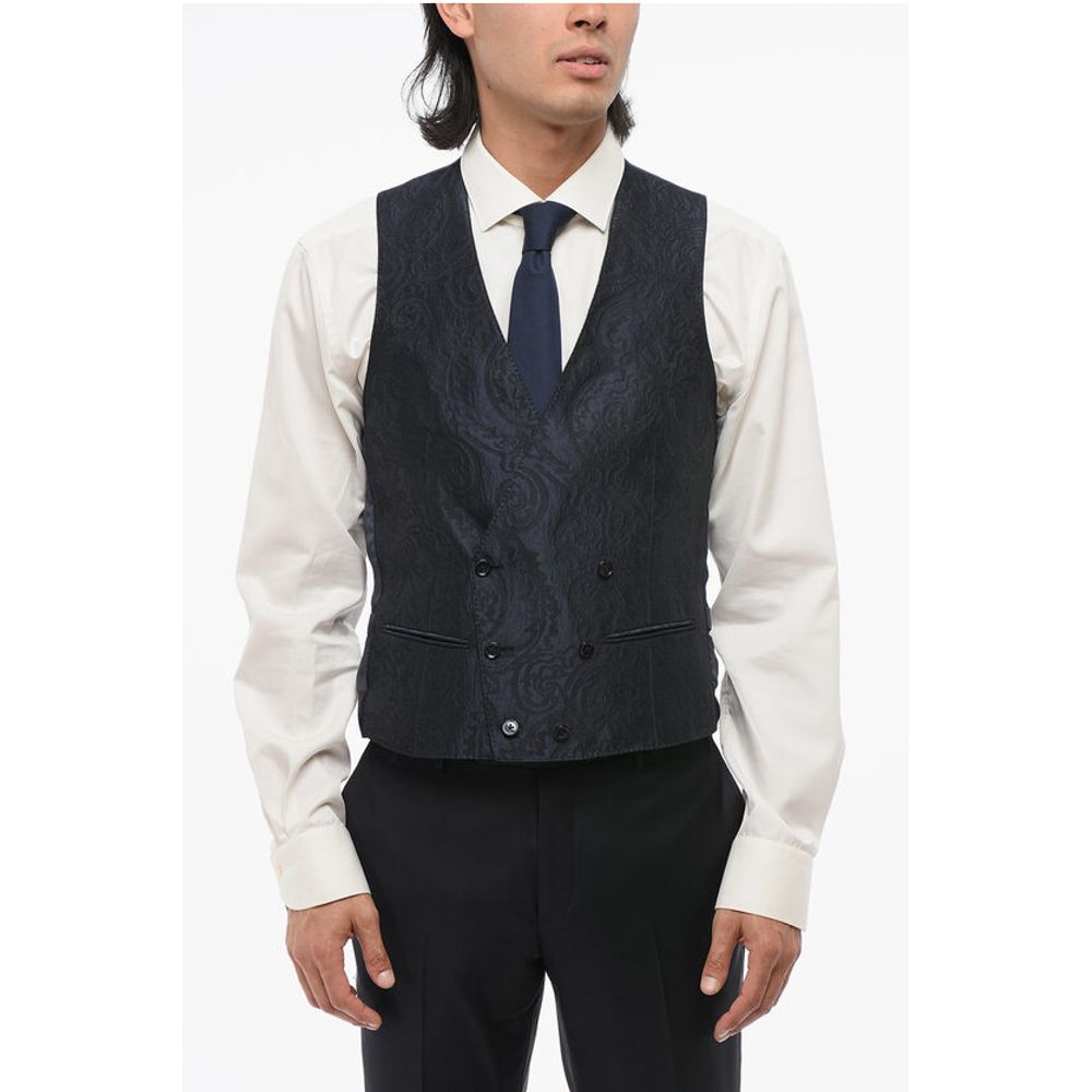 Corneliani Double Brested Vest with Damasked Motif