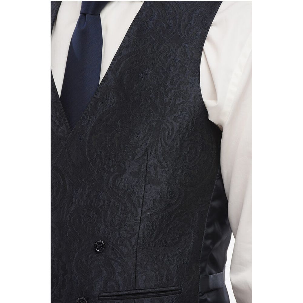 Corneliani Double Brested Vest with Damasked Motif