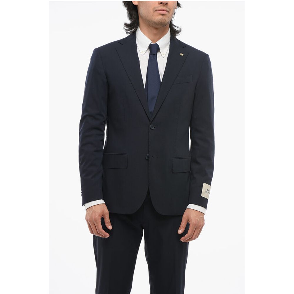 Corneliani CC COLLECTION Stretch Wool REFINED Suit with Notch Lapel