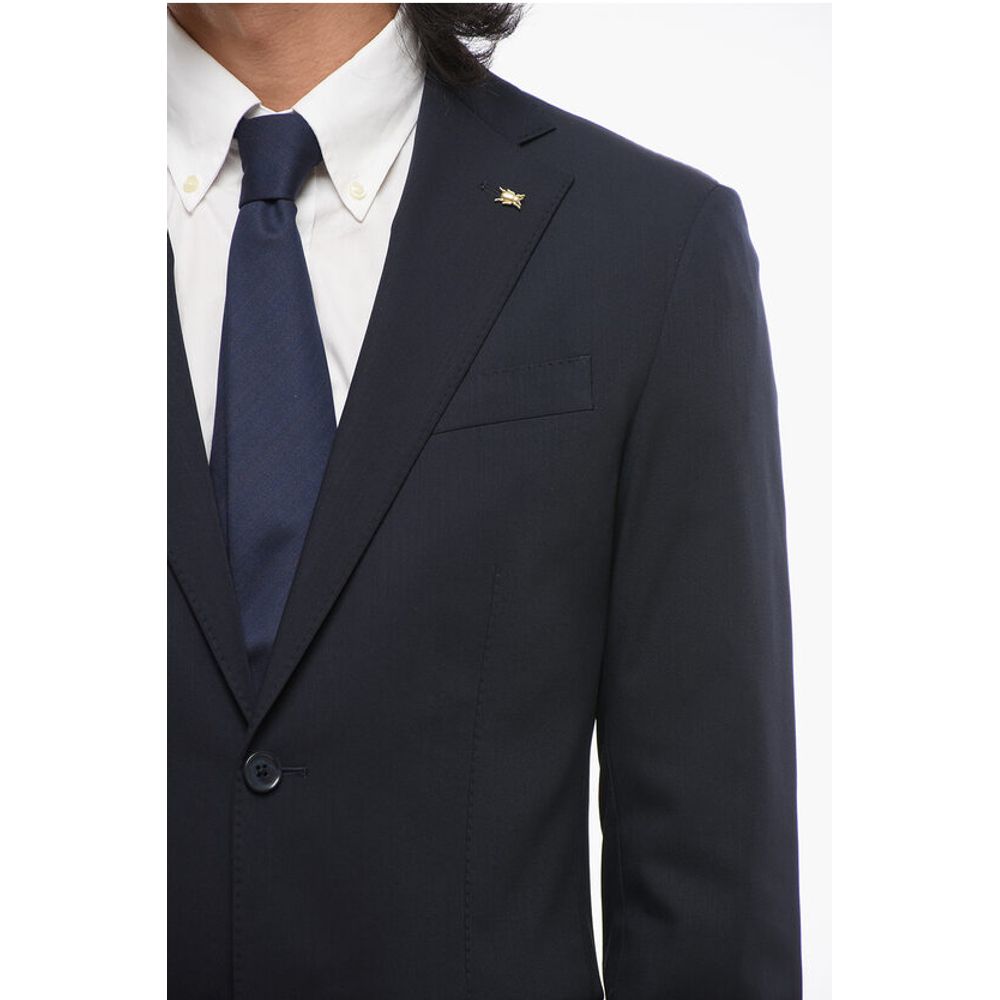 Corneliani CC COLLECTION Stretch Wool REFINED Suit with Notch Lapel
