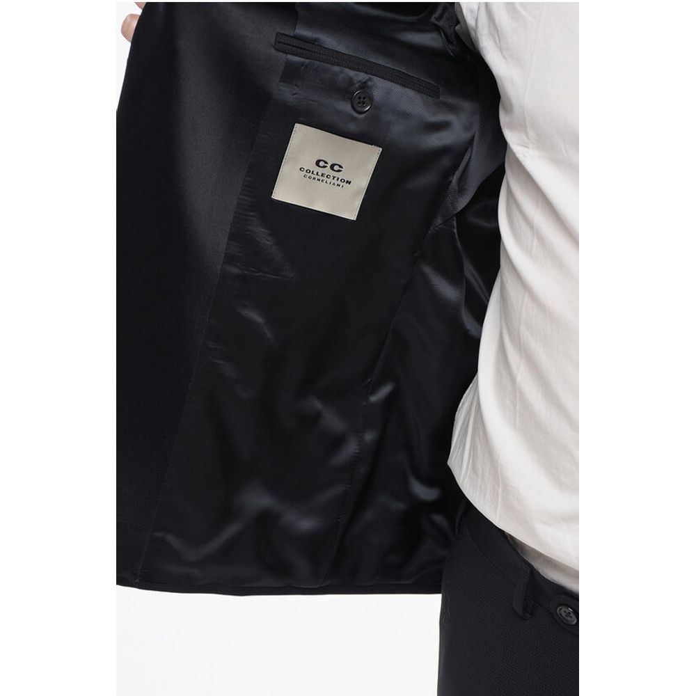 Corneliani CC COLLECTION 2-Piece RESET Suit with Satin Shawl Lapel