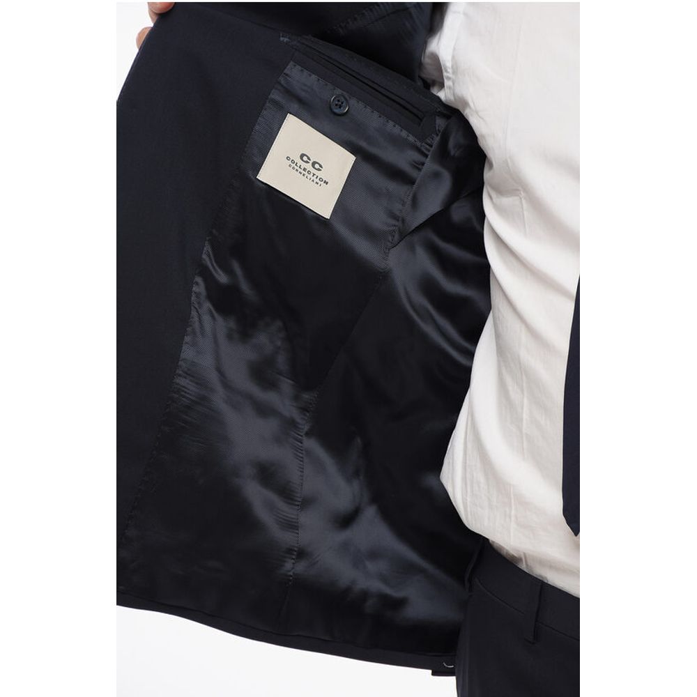Corneliani CC COLLECTION Stretch Wool REFINED Suit with Notch Lapel