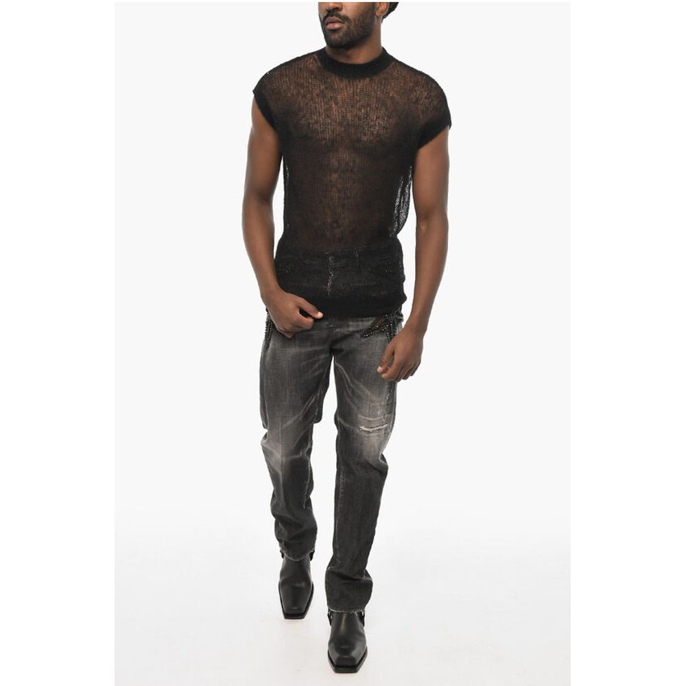 Dsquared² Sleeveless Lightweight Crew-neck Sweater