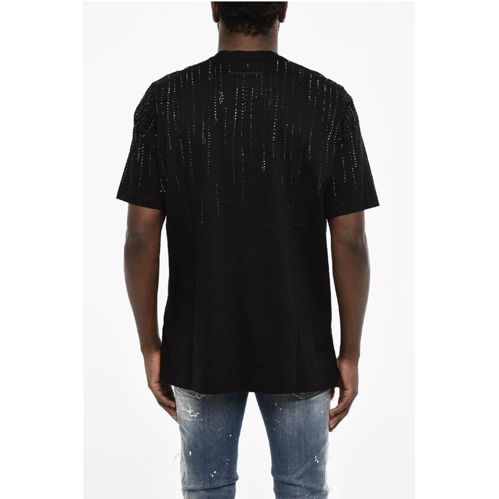 Dsquared² Rhinestone Cotton Crew-neck T-shirt