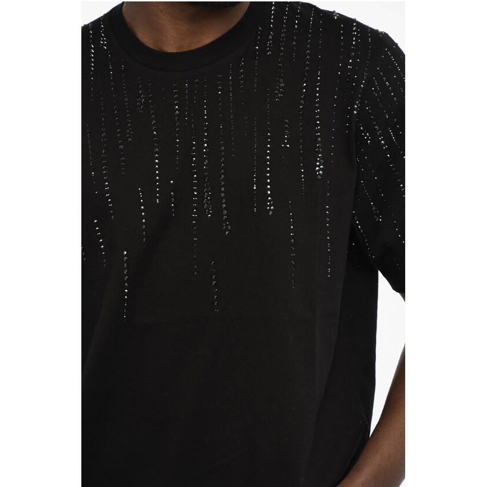 Dsquared² Rhinestone Cotton Crew-neck T-shirt