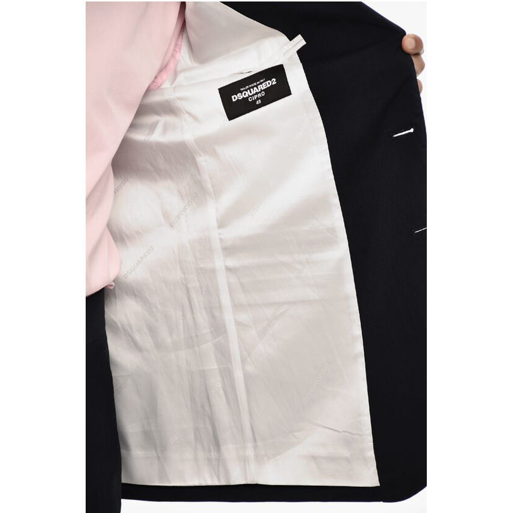 Dsquared² virgin wool turn up cuff 2-button suit