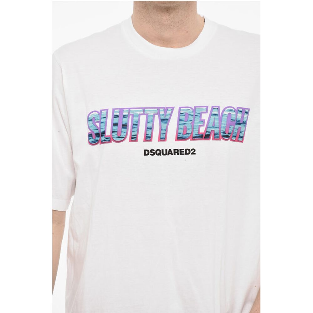Dsquared² Cotton Crew-neck T-shirt With Frontal Print