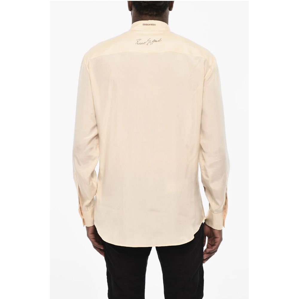 Dsquared² Satin Shirt with Contrast Print