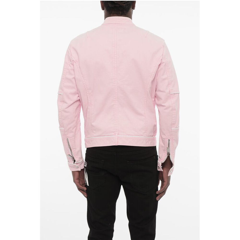 Dsquared² Cotton Jacket wih Zip Closure and Logo Buttons