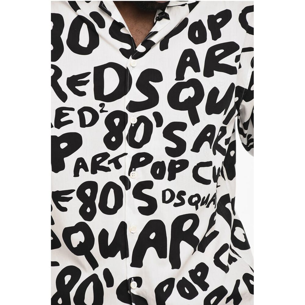 Dsquared² All-Over Monogram Two-Tone Shirt