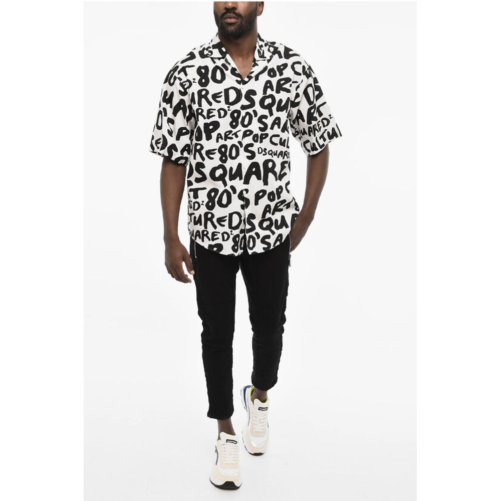 Dsquared² All-Over Monogram Two-Tone Shirt
