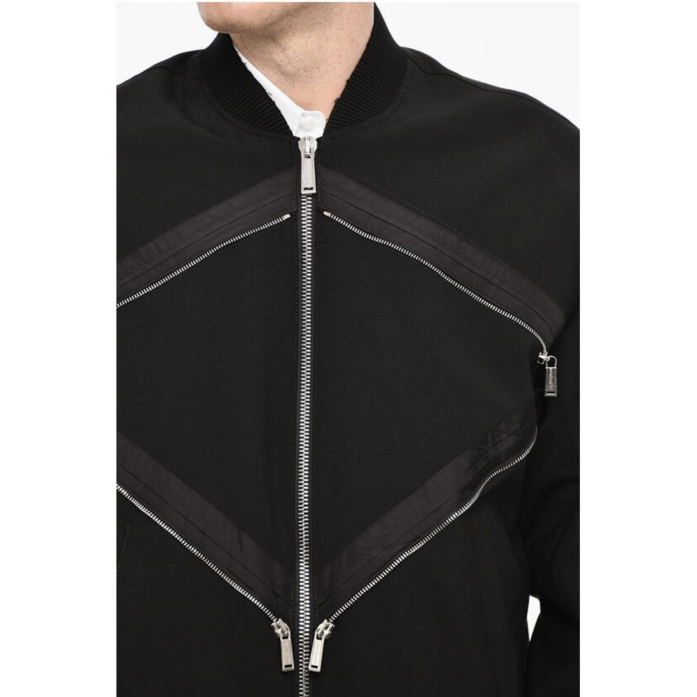Dsquared² Linen Blend Bomber With Zip Detail