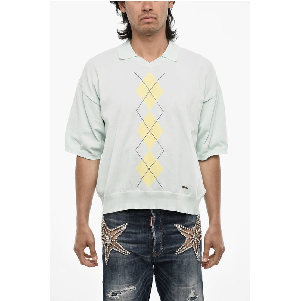 Dsquared² Short Sleeve Sweater with Polo Neck