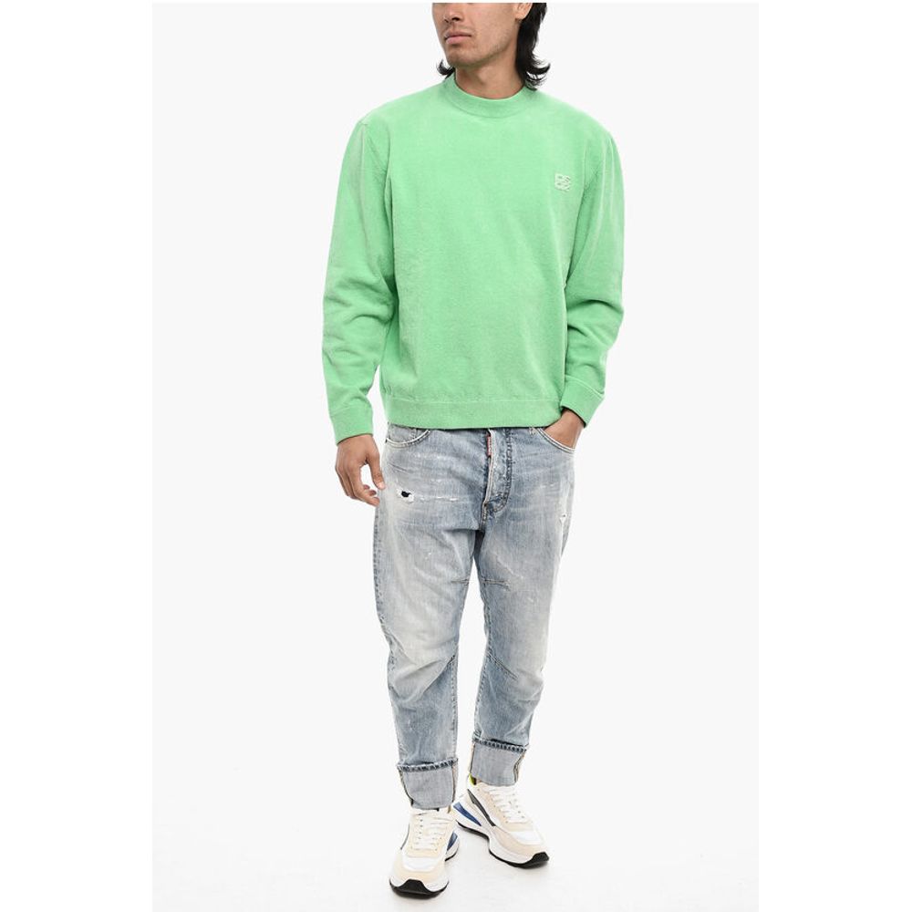 Dsquared² Terry Cotton Crew-neck Sweater with Monogram