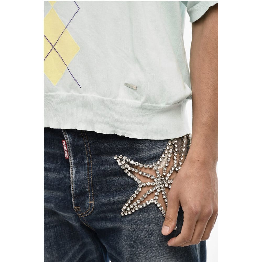 Dsquared² Short Sleeve Sweater with Polo Neck