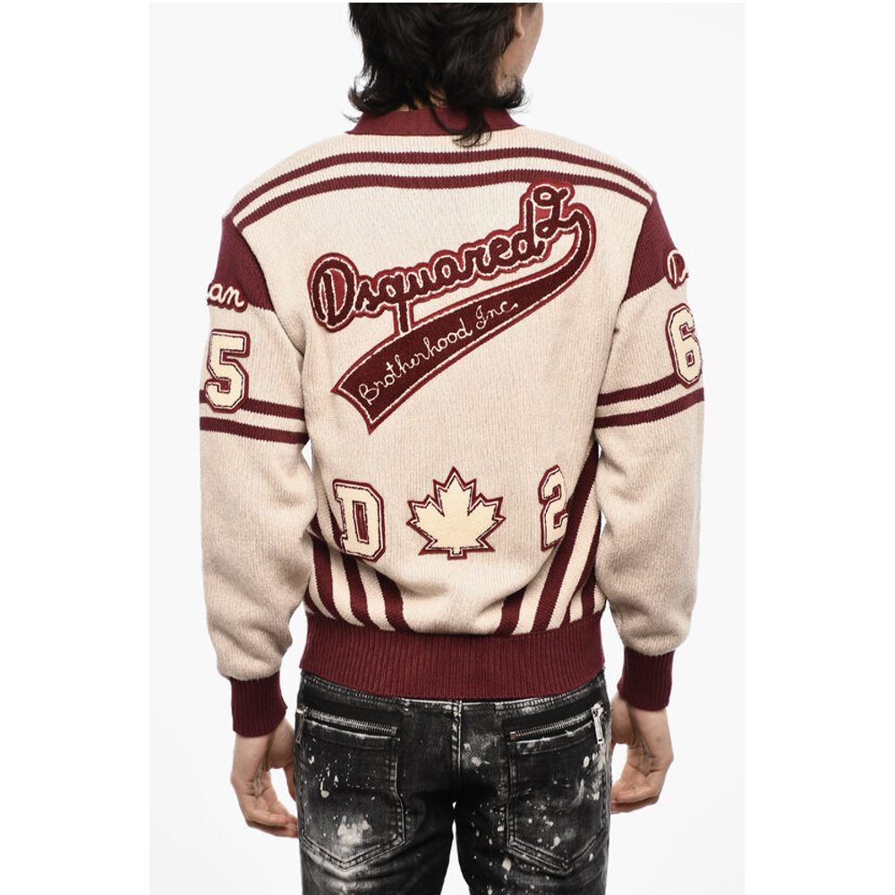 Dsquared² V-Neck Sweater with Contrasting Trims