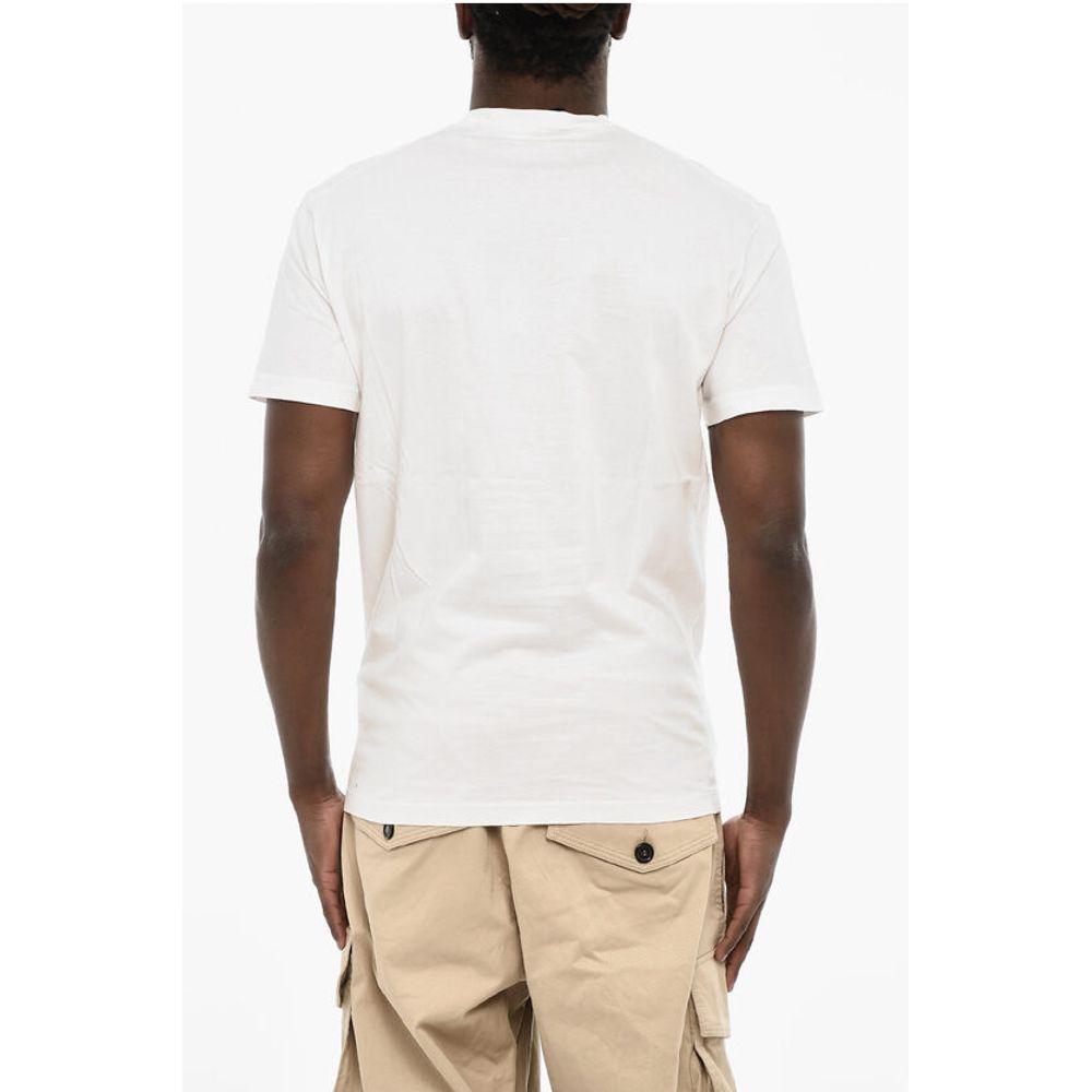 Dsquared² Cotton Crew-neck T-shirt with Contrasting Print