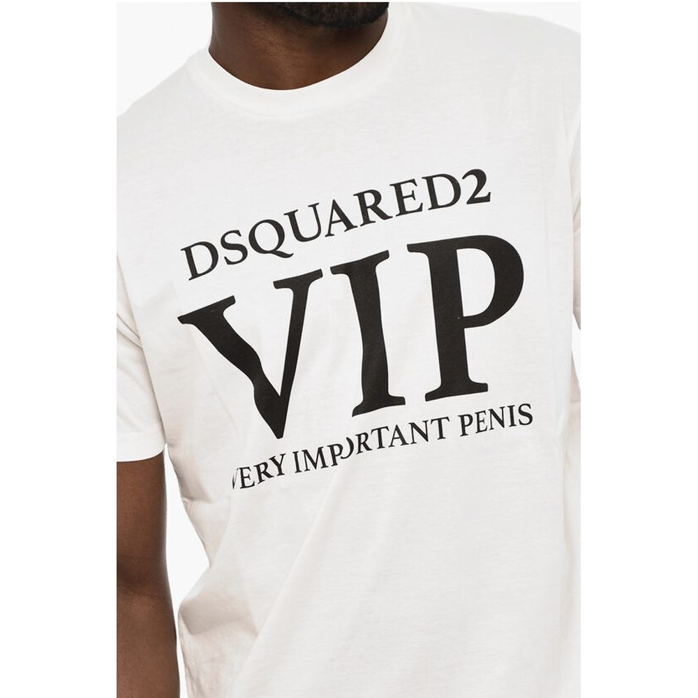 Dsquared² Cotton Crew-neck T-shirt with Contrasting Print