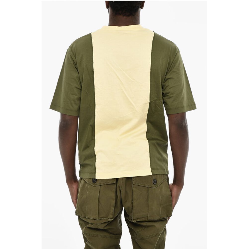 Dsquared² Two-Tone Crew-neck T-shirt with Maxi Print