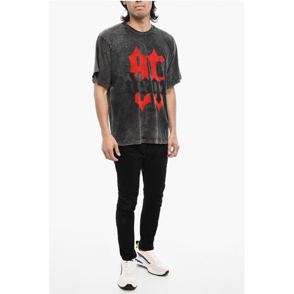 Dsquared² Cotton Crew-neck T-shirt ith Velvet Detail