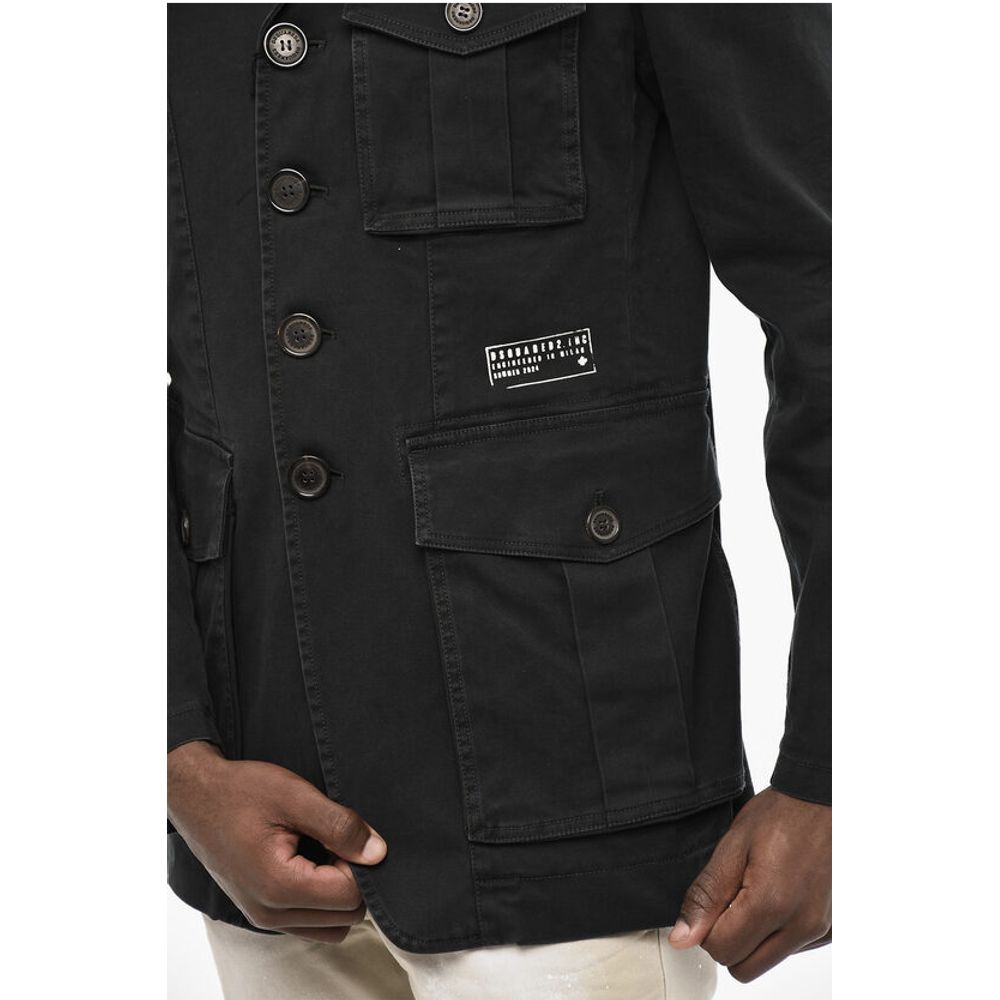 Dsquared² Cotton Twill Blazer with Breast Pocket