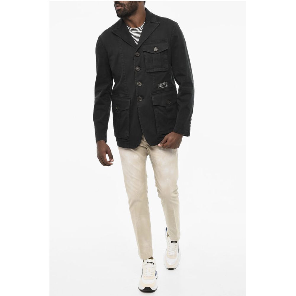Dsquared² Cotton Twill Blazer with Breast Pocket