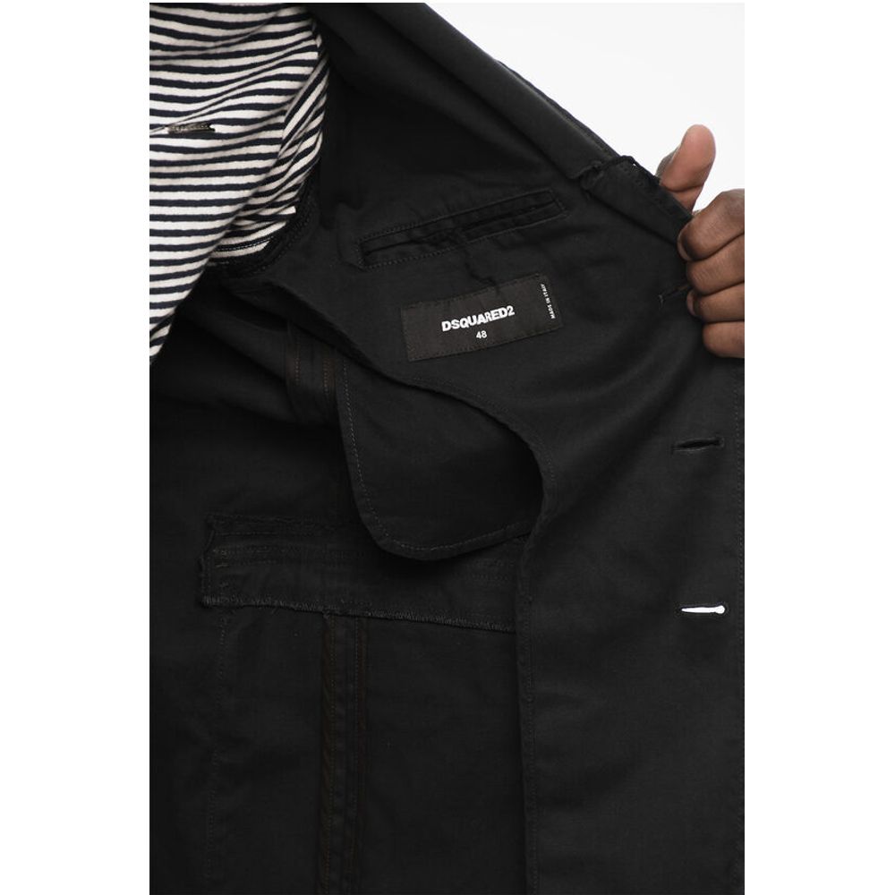 Dsquared² Cotton Twill Blazer with Breast Pocket