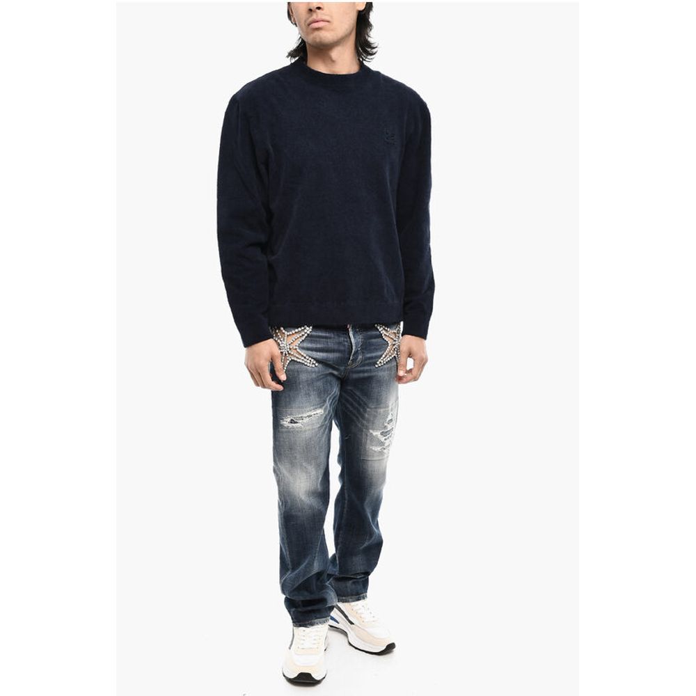 Dsquared² Terry Cotton Crew-neck Sweater with Monogram