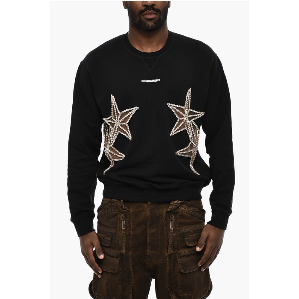 Dsquared² Cut Out And Jewels Detailing Crew-neck Sweateshirt