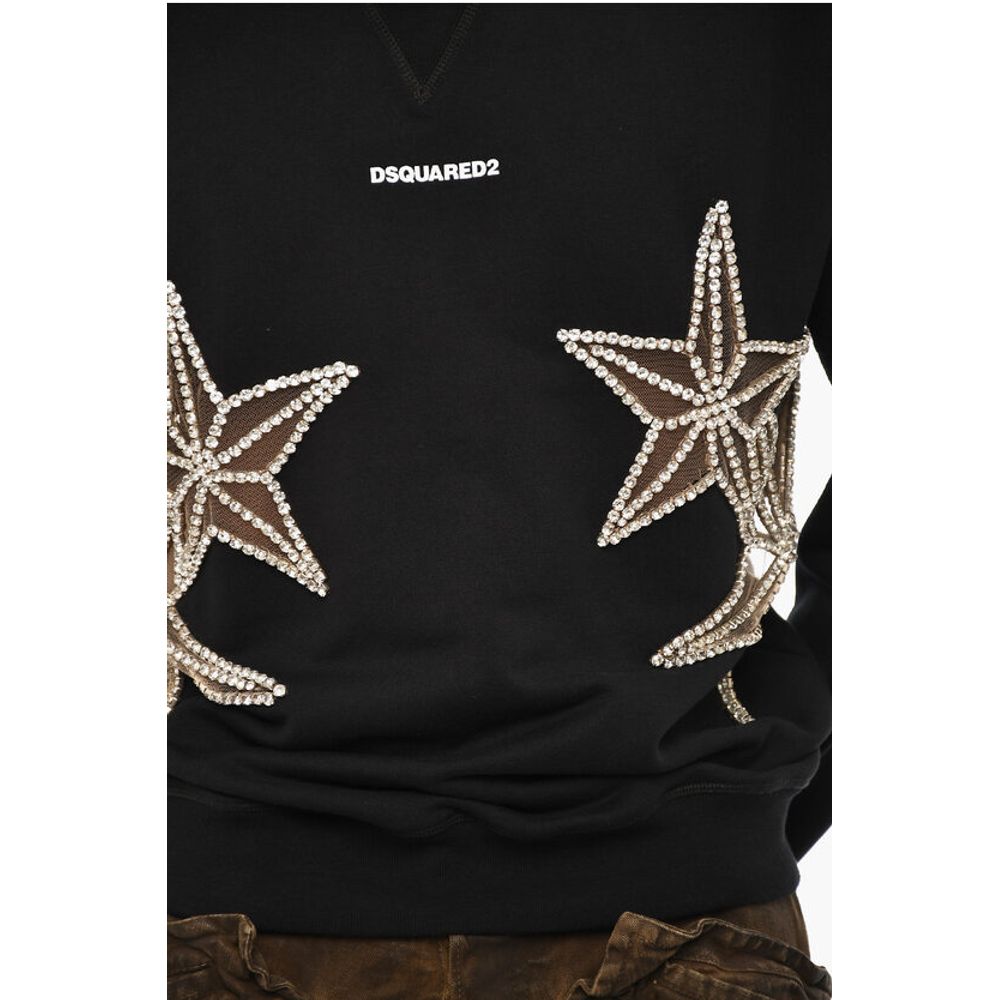 Dsquared² Cut Out And Jewels Detailing Crew-neck Sweateshirt