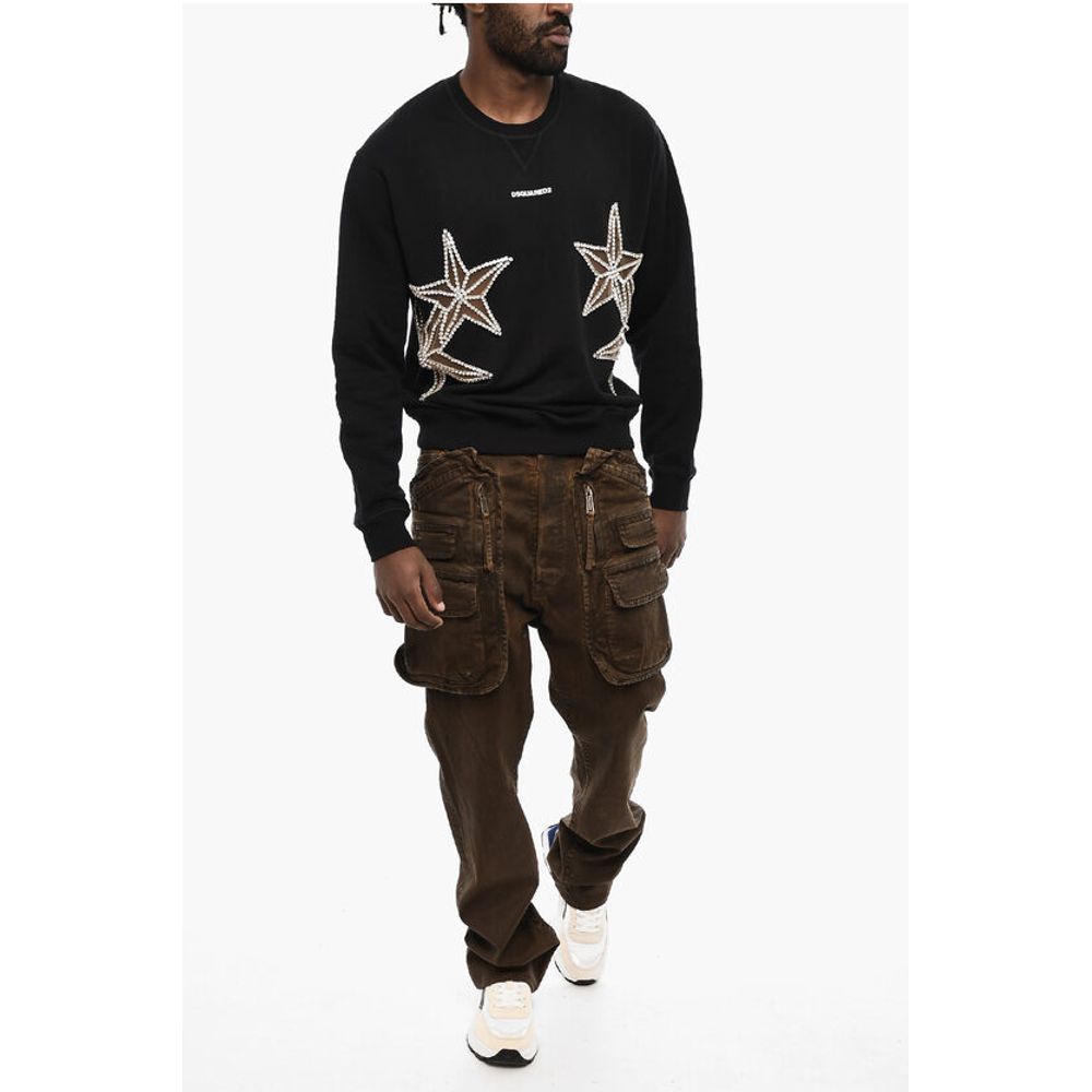 Dsquared² Cut Out And Jewels Detailing Crew-neck Sweateshirt