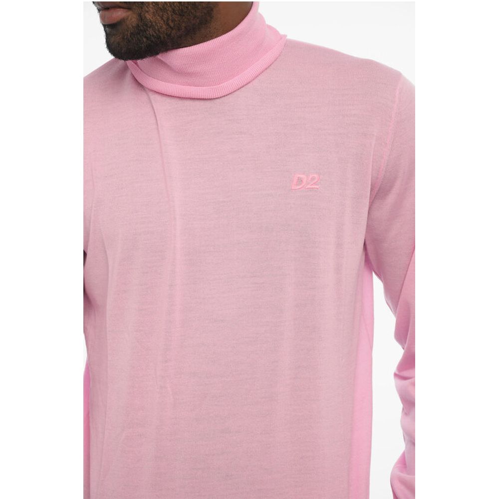 Dsquared² Turleneck Sweater with Ton On Ton Monogram