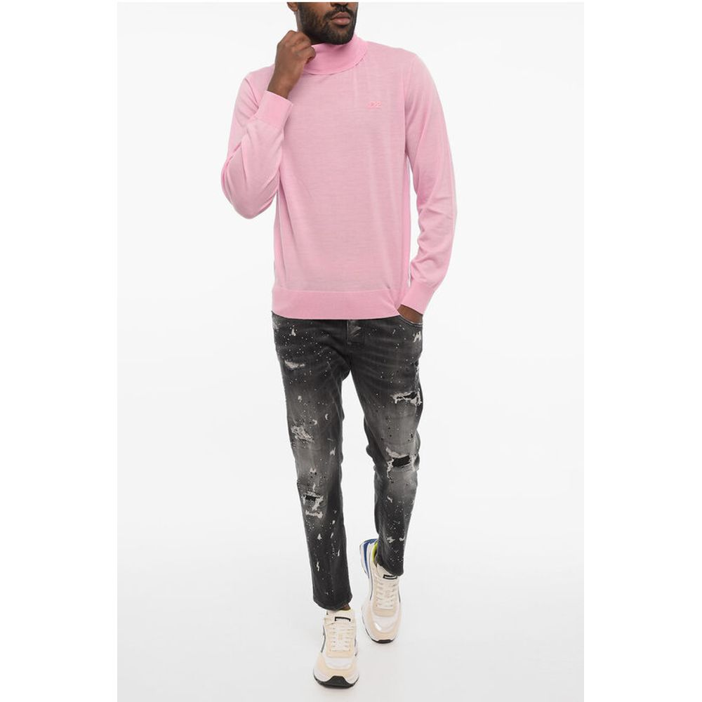 Dsquared² Turleneck Sweater with Ton On Ton Monogram