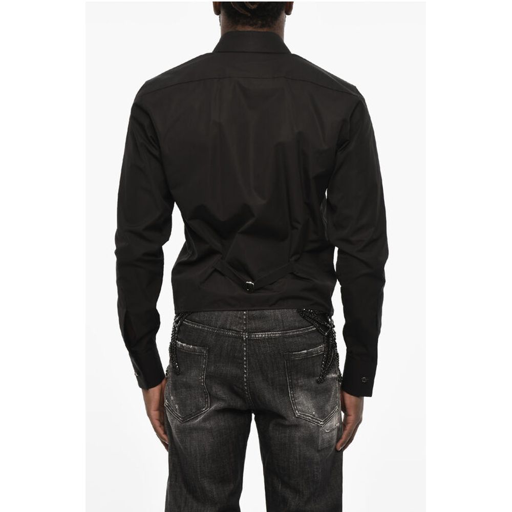 Dsquared² Cotton Poplin Casual Shirt with Embroidery