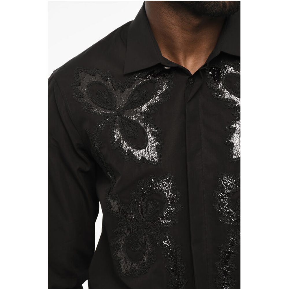 Dsquared² Cotton Poplin Casual Shirt with Embroidery