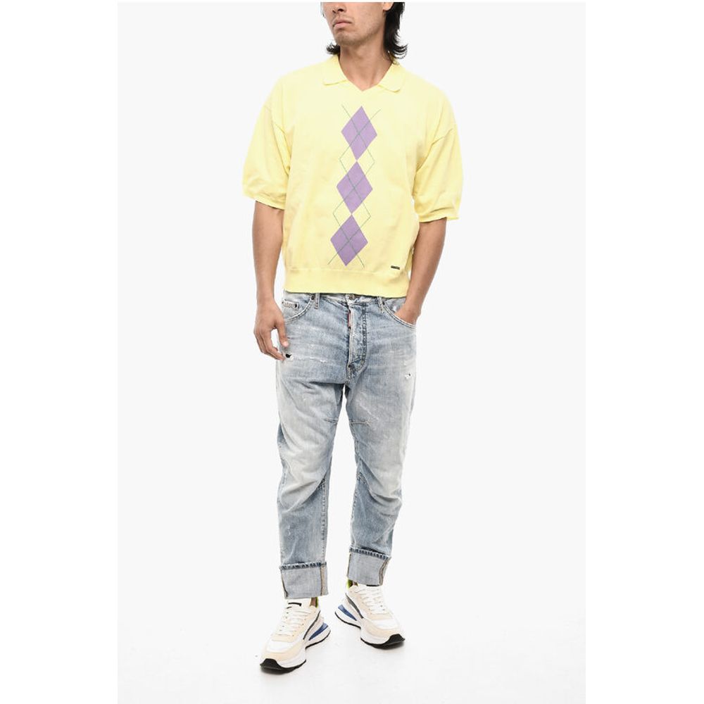 Dsquared² Short Sleeve Sweater with Polo Neck