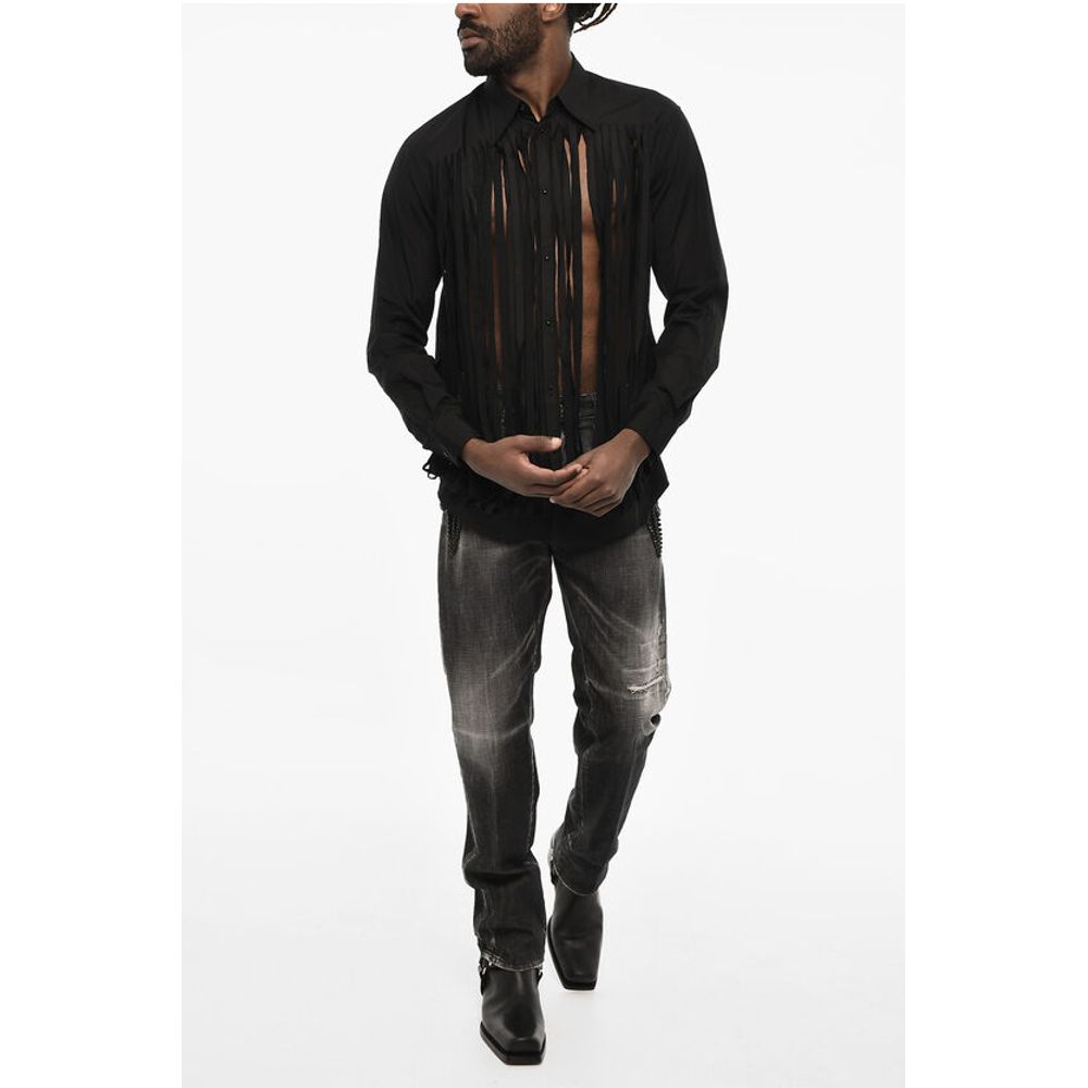 Dsquared² Vintage Effect Shirt with Spread Collar