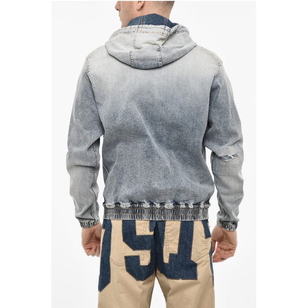Dsquared² Vintage Effect Denim Jaket with Jewels