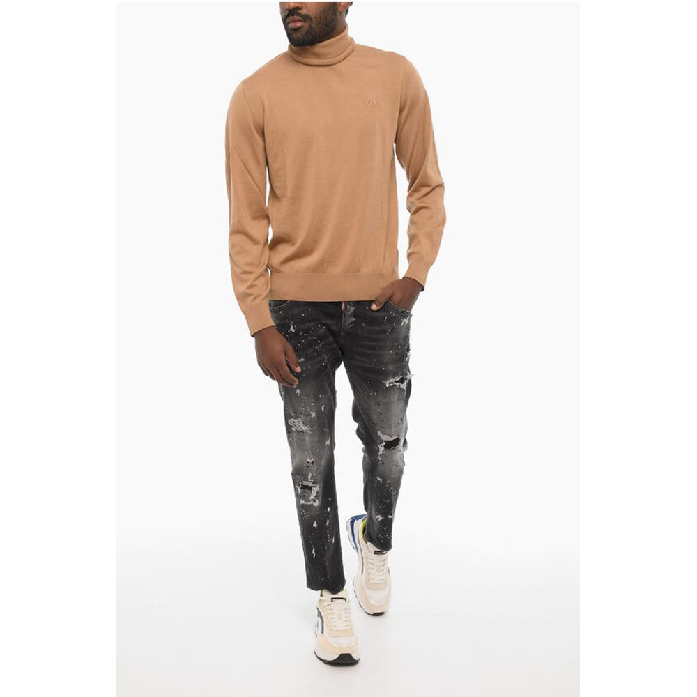 Dsquared² Turleneck Sweater with Ton On Ton Monogram