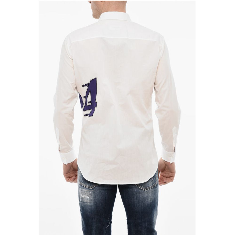 Dsquared² Cotton Printed Shirt with Classic Collar