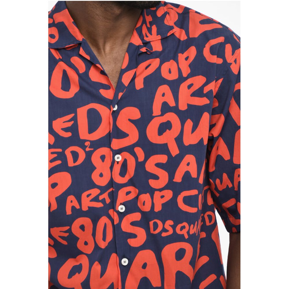 Dsquared² All-Over Monogram Two-Tone Shirt