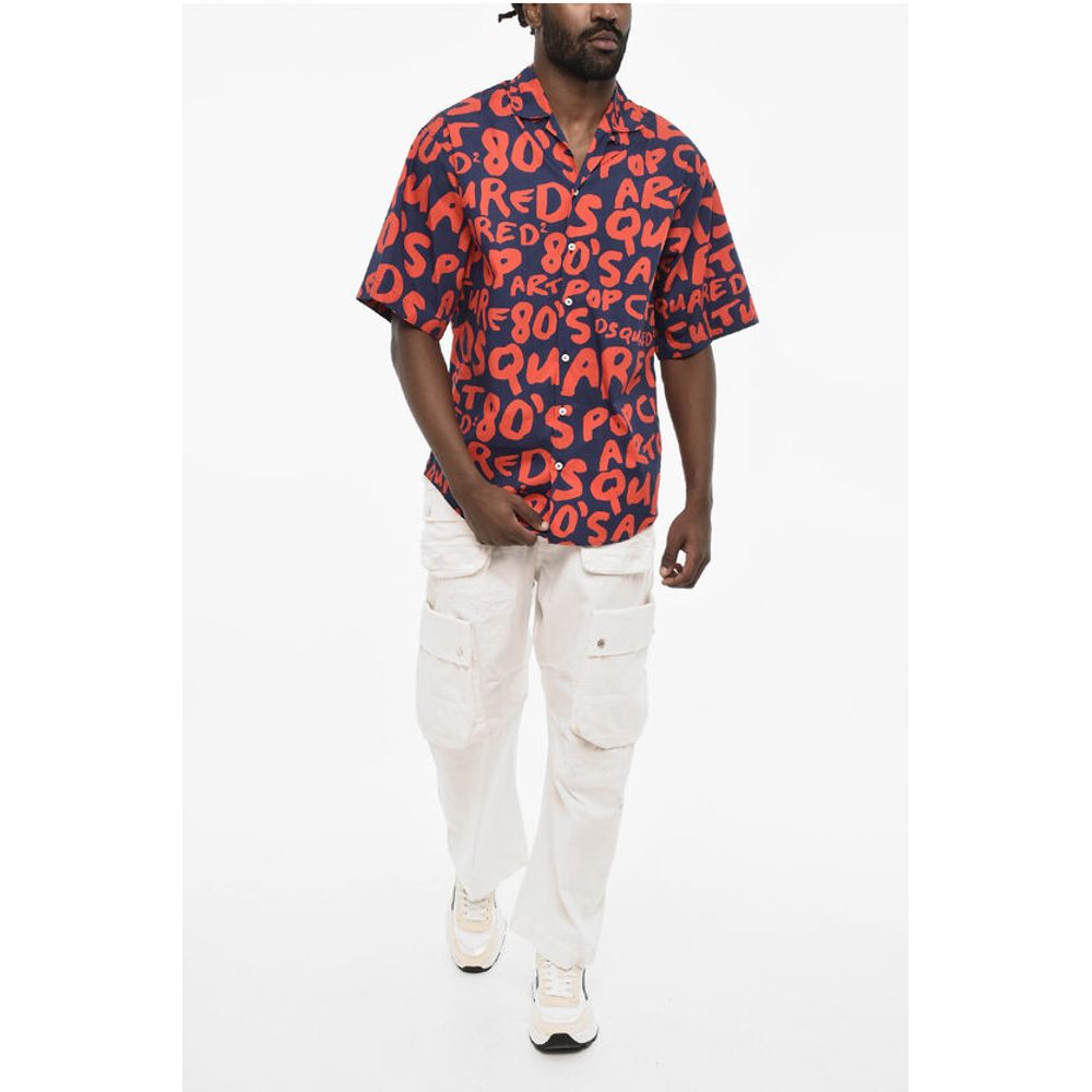 Dsquared² All-Over Monogram Two-Tone Shirt
