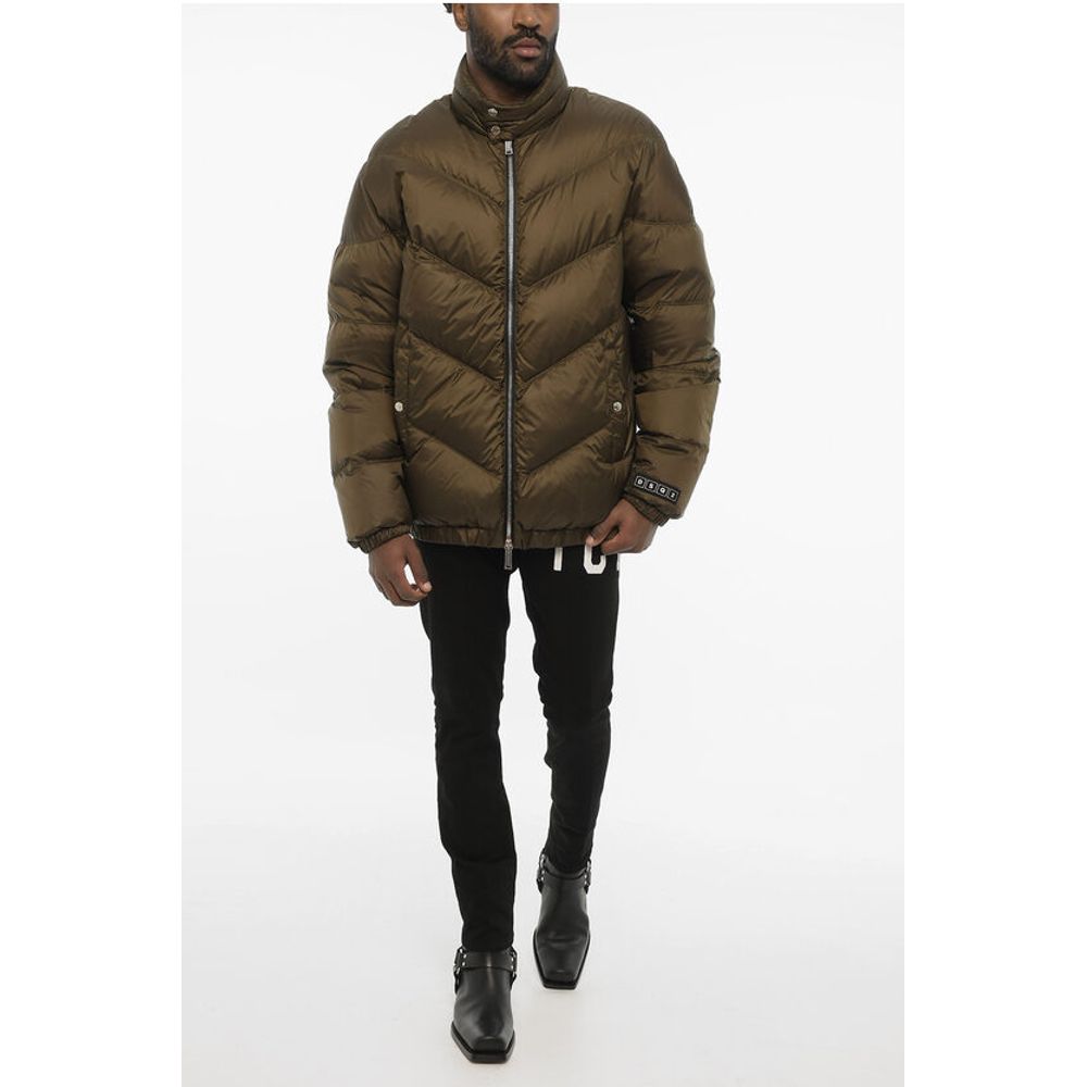 Dsquared² Quilted Jacket with Zip Closure and Monogram