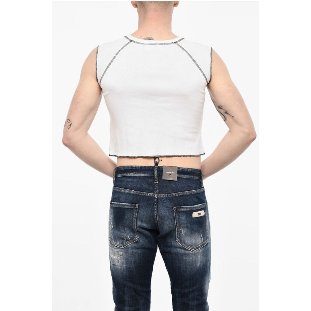 Dsquared² Two-Tone COOL FIT Cropped T-shirt