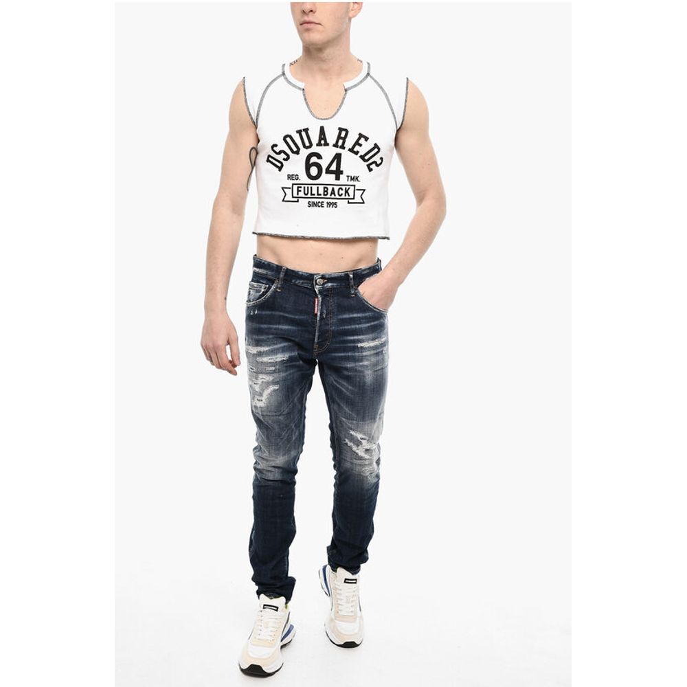 Dsquared² Two-Tone COOL FIT Cropped T-shirt
