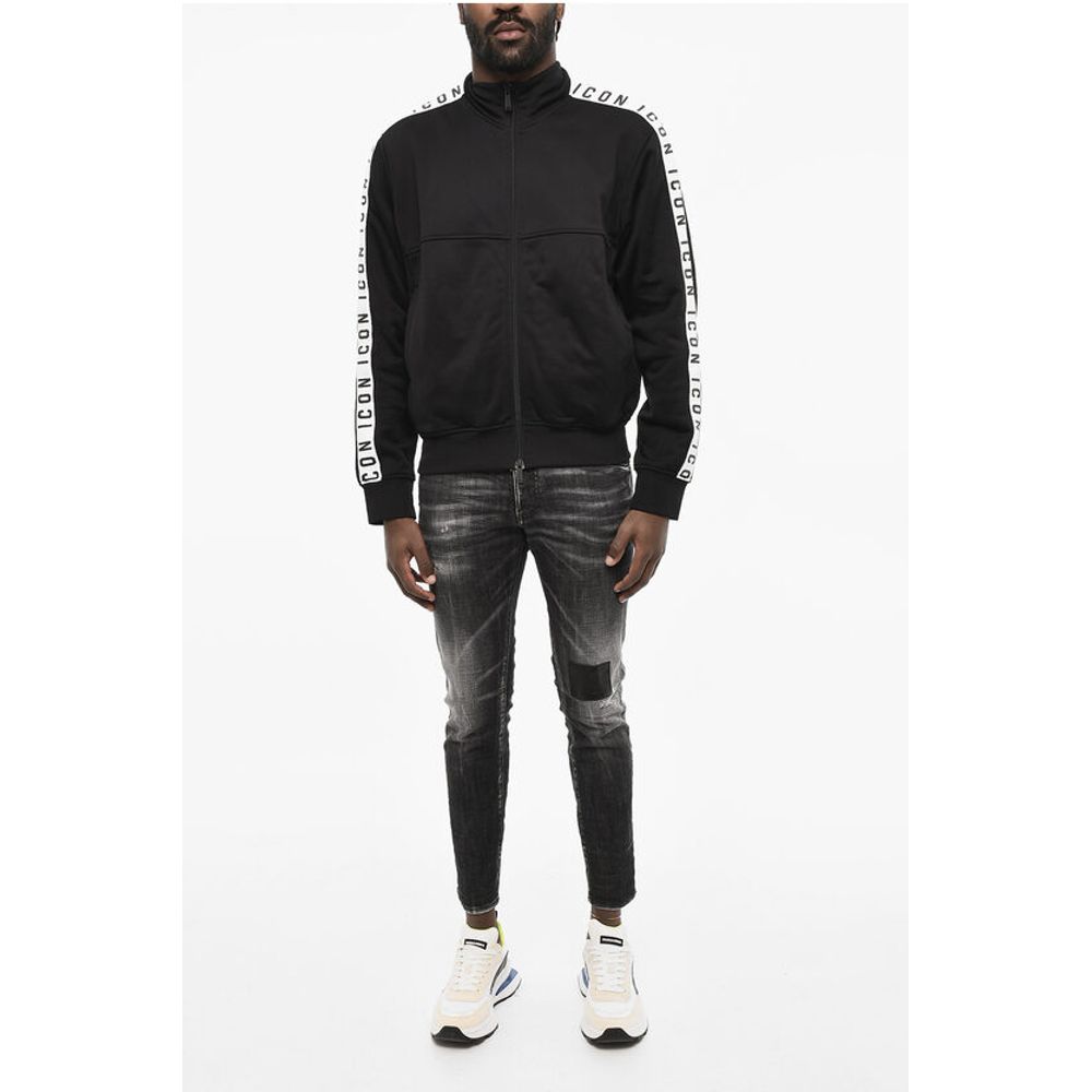 Dsquared² Logoed Bands Mock Neck Sweatshirt