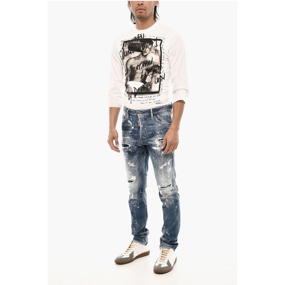 Dsquared² Regular Fit Jeans Splatter Effect 17 cm