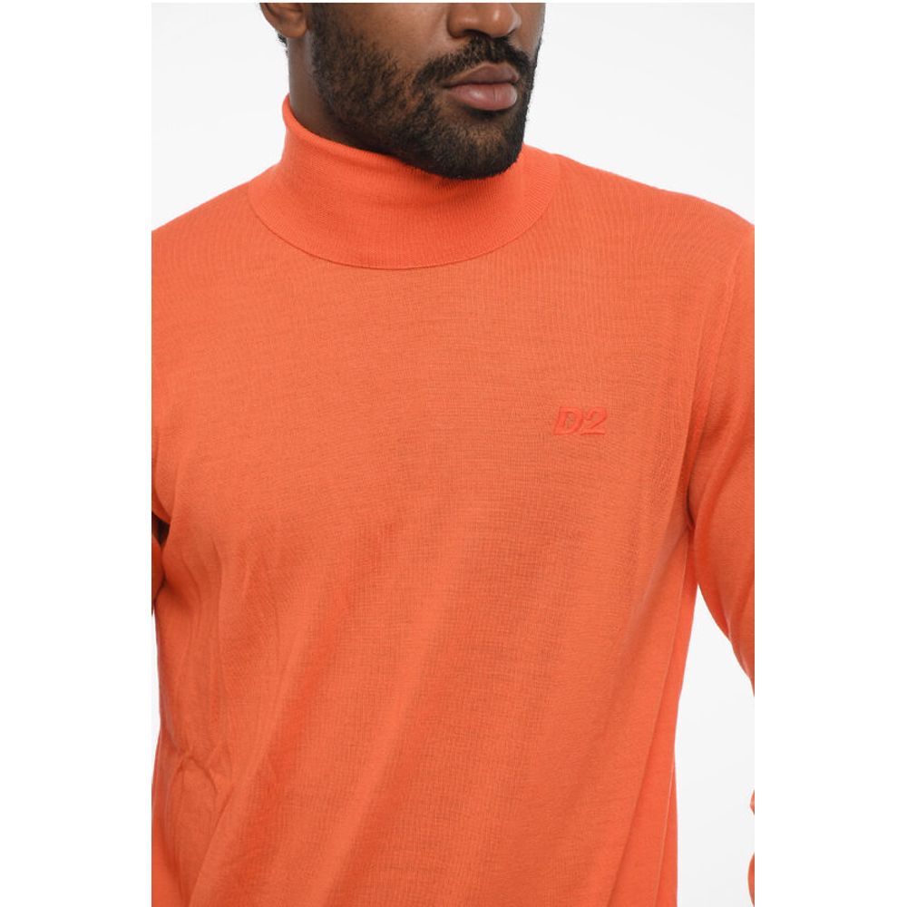 Dsquared² Turleneck Sweater with Ton On Ton Monogram